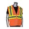 Pip ANSI Type R Class 2 Two-Tone Six Pocket Mesh Vest 302-MVZT-OR/2X - alternate 1