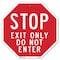 Signmission Stop Exit Only Do Not Enter, 6 Inch X 6 Inch, Plastic Sign OC-P-6-10 - alternate 1