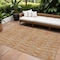 Homeroots 8' X 10' Terra Cotta Copper And Beige Geometric Washable Indoor Outdoor Area Rug 583399 - alternate 9