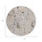 Homeroots 8' Linen And Gold Round Abstract Washable Indoor Outdoor Area Rug 631181 - alternate 4