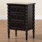 Baxton Studio Malinda Classic Black Wood 3-Drawer End Table with Spindle Legs 253-14067-ZORO - alternate 9