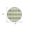 Homeroots 8' Green And Ivory Round Geometric Washable Indoor Outdoor Area Rug 577051 - alternate 7