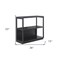 Homeroots 33" Black Wood Three Tier Bookcase 527573 - alternate 6