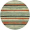 Homeroots 8' Sage Black And Red Round Striped Washable Indoor Outdoor Area Rug 598928 - alternate 7