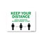 Signmission PSA, Keep Your Distance Social Distance In Public Places, 5in X 3.5in Decal, OS-NS-D-35-25454 OS-NS-D-35-25454 - alternate 1
