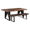 Homeroots 80" Dark Brown And Black Solid Wood And Metal Sled Base Dining Table 521823 - alternate 17