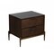 Homeroots 22" Brass Two Drawers Solid Wood Nightstand 473022 - alternate 8