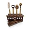 Picnic Time Family Of Brands NFL Chicago Bears Sidecar 5-Piece Bar Tool Set, (Acacia Wood) 672-05-508-067-2 - alternate 2