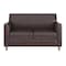 Flash Furniture HERCULES Diplomat Brown LeatherSoft Loveseat with Clean Line-Stitched Frame and Chrome Legs BT-827-2-BN-CHR-GG - alternate 10