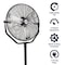 Maxx Air HVPF 30 YOKE HighVelocity Pedestal Fan, 120 V, 165 A, 360 deg Sweep, 30 in Dia Blade, Black HVPF30/YOKE - alternate 6