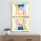 Homeroots Set Of Two Geometric Watercolor Gold Framed Wall Art, 2PK 606707 - alternate 4