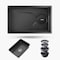 Homeroots 9in X 30in Black Stainless Steel Undermount Kitchen Sink 719947 - alternate 6