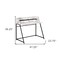 Homeroots 47" White and Black Wood and Metal Sled Computer Desk 489856 - alternate 8