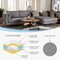 Baxton Studio Leni Modern Grey Twill Fabric Right Facing Sectional Sofa 248-13786-ZORO - alternate 8