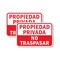 Signmission Propiedad Privada No Traspasar, 18'' X 24'' 2 Signs, Heavy Gauge Aluminum, 2PK A-1824-2PACK-2886 - alternate 1