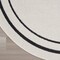 Homeroots 4' Ivory And Black Round Indoor Outdoor Area Rug 545970 - alternate 9