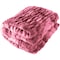 Lavish Home Oversized Ruched Faux Fur Blanket Plush Polyester Faux Fur Queen-Size Throw for Sofas & Beds HT-THROW1-PNK - alternate 10