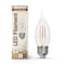 Bulbrite LED Filament, 5 Watt Dimmable CA10 Light Bulb, Clear Glass Finish, E26 Base, 2700K 500 Lumens, 4PK 862082 - alternate 10