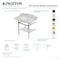 Kingston Brass 36-Inch Carrara Marble Console Sink with Brass Legs and Shelf, 8-Inch, 3-Hole LMS3630MBSQB5 - alternate 2