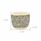 Homeroots Black And White Ceramic 30 Ounce Geometric Round Distressed Pot Planter 487438 - alternate 4