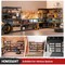 Homedant 5-Tier Boltless Heavy Duty Metal Shelving Unit, 47.7"W x 24.1"D x 71.3"H, Black 805904 - alternate 9