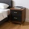Homeroots Dark Walnut and Black Mod Drawer Nightstand 399254 - alternate 4