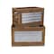 Homeroots Set of Two Gray Solid Wood Crate, 2PK 487689 - alternate 1