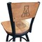 Holland Bar Stool Co 36" Blk Wrinkle Appalachian State Swivel Bar Stool, Laser Engraved Back L03836BWMedMplAAppStUMedMpl - alternate 1