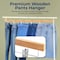 Serenelife Skirt and Pant Hanger with Adjustable Non-Slip Steel Clips, Premium Wooden, 360 degrees, 10PK SLWPNW10 - alternate 5