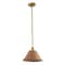 Jonathan Y Hattie 12 in. 1-Light Coastal Bohemian Metal and Woven Rattan LED Pendant Light, Gold Painting/Brown JYL5712A - alternate 10
