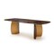 Homeroots 94" Bronze Glass Double Pedestal Base Dining Table 722448 - alternate 6