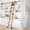 Quiet Glide 8.92 ft. Red Oak Contemporary Wheel Black Rolling Hook Removable Ladder, 12 ft. Rail QG.540-9RO-12-H.08 - alternate 1