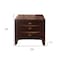 Homeroots 25" Espresso Three Drawers Solid Wood Nightstand 285546 - alternate 4