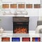 Edendirect 25 in. Freestanding with 3-Sided glass Electric Fireplace in Brown ZR-W1769134114 - alternate 7