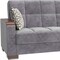 Homeroots 87" Gray Microfiber Convertible Futon Sleeper Sofa And Toss Pillows With Storage 607096 - alternate 6