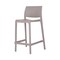 Homeroots Set of Four 26" Taupe Heavy Duty Plastic Low Back Outdoor Counter Height Bar Chairs 565367 - alternate 1
