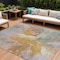 Homeroots 10' X 14' Rust And Lavender Abstract Washable Indoor Outdoor Area Rug 615625 - alternate 1