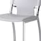 Homeroots Set of Two 29" White and Silver Metal and Faux Leather Low Back Bar Height Bar Chairs, 2PK 555056 - alternate 5