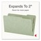 Pendaflex HD Pressboard Fastener Folders, 2/5-Cut Tab: Right, Expands 2", 2 Fasteners, Legal, Gray/Green, 25PK 1006938 - alternate 6