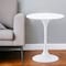 Homeroots 23" White Steel Round Pedestal End Table 556541 - alternate 9