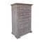 Homeroots 37" Gray Solid Wood Five Drawer Chest 524579 - alternate 1