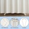 Arkwright Home Poly Shower Curtain Set 72x72 Raindrop Bright White - 1 Set P-SCSET-7272-WH - alternate 6