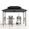 Sunjoy 8ft. x 12ft. Aspen Cedar Framed Grill Gazebo with exclusive AC Power Port A104004111 - alternate 1