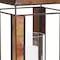 Homeroots 17" Bronze Distressed Geometric Metal And Glass Tabletop Lantern Candle Holder 516465 - alternate 4