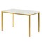 Homeroots 47" White and Gold Faux Marble and Metal Dining Table 568197 - alternate 7