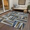 Homeroots 3' X 5' Navy Blue Brown And Beige Geometric Washable Indoor Outdoor Area Rug 598280 - alternate 8