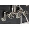 Kingston Brass 7-Inch Adjustable Wall Mount Clawfoot Tub Faucet w/ Knurled Handle and Hand Shower, Brushed Nickel AE8158RKX - alternate 5