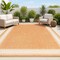 Jonathan Y Lucia Classic Diamond Border Orange/Cream 3 ft. x 5 ft. Indoor/Outdoor Area Rug SMB207E-3 - alternate 1