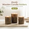 Vintiquewise Bark Wooden Pillar Tree Stump Tea Light Rustic Candle Holder , PK 3 QI003888.3 - alternate 7