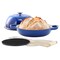 Megachef 6 Quart Enameled Cast Iron Bread Pot in Blue with Baking Mat 750123606M - alternate 1